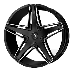 Starr Wheels 555 Govenor - 22" Black w/ Machine